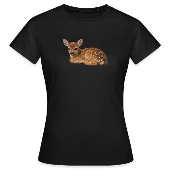 Les taches stellaires Faon - T-shirt Femme - noir - Devant - AI Model Female 172 dark (172cm)