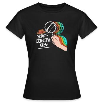 Détective - T-shirt Femme - noir - Devant - AI Model Female 172 dark (172cm)