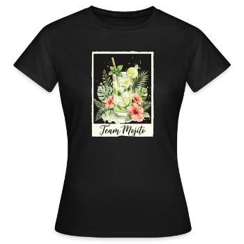 Barman de cocktails Mojito pour enterrement de vie de garçon - T-shirt Femme - noir - Devant - AI Model Female 172 dark (172cm)