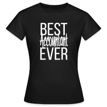 Meilleur comptable de tous les temps - T-shirt Femme - noir - Devant - AI Model Female 172 dark (172cm)