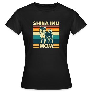 Shiba Inu Mom Kawaii Doge japonais - T-shirt Femme - noir - Devant - AI Model Female 172 dark (172cm)