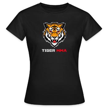 Combattant agressif de MMA Tiger - T-shirt Femme - noir - Devant - AI Model Female 172 dark (172cm)