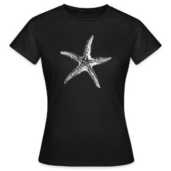 Silhouette d’étoile de mer encre nautique - T-shirt Femme - noir - Devant - AI Model Female 172 dark (172cm)