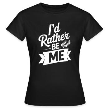Je préfère être moi-même - T-shirt Femme - noir - Devant - AI Model Female 172 dark (172cm)