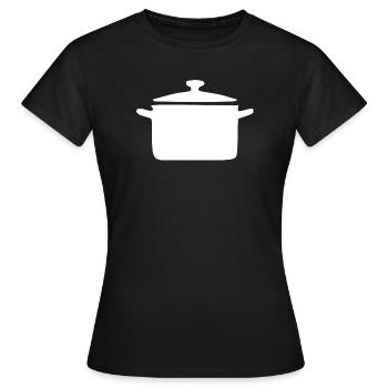 Chaudron Chaudron Cadeau Cuisinier Cuisinier Cuisinier - T-shirt Femme - noir - Devant - AI Model Female 172 dark (172cm)