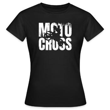 Moto Cross - T-shirt Femme - noir - Devant - AI Model Female 172 dark (172cm)