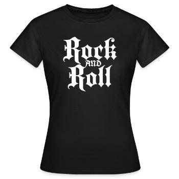 Tatouage gothique rock and roll - T-shirt Femme - noir - Devant - AI Model Female 172 dark (172cm)