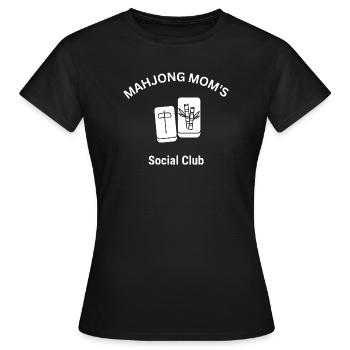 Mahjong Mamans Club - T-shirt Femme - noir - Devant - AI Model Female 172 dark (172cm)