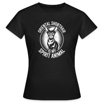 Dictons cadeaux de chats à poil court oriental - T-shirt Femme - noir - Devant - AI Model Female 172 dark (172cm)