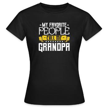 Appelle-moi grand-père Banner - T-shirt Femme - noir - Devant - AI Model Female 172 dark (172cm)