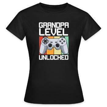 Niveau Grand-père débloqué - T-shirt Femme - noir - Devant - AI Model Female 172 dark (172cm)
