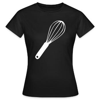 Cadeau du cuisinier fouet - T-shirt Femme - noir - Devant - AI Model Female 172 dark (172cm)