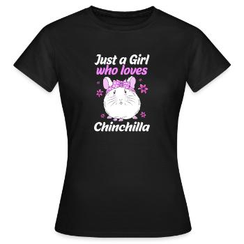 Chinchilla - T-shirt Femme - noir - Devant - AI Model Female 172 dark (172cm)