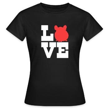 Chinchilla - T-shirt Femme - noir - Devant - AI Model Female 172 dark (172cm)