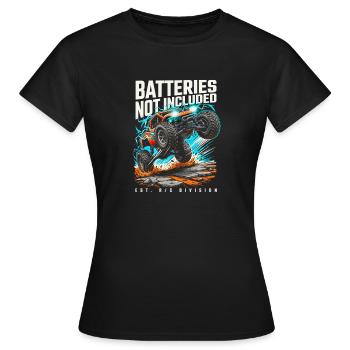 Batteries Not Included - RC Racing Funny Vintage - Women's T-Shirt - black - Front - AI Model Female 172 dark (172cm)