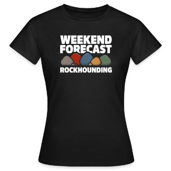 Prévisions du week-end Collecte de pierres Chasse aux pierres - T-shirt Femme - noir - Devant - AI Model Female 172 dark (172cm)
