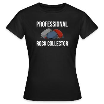 Géologie offerte par collectionneurs professionnels de pierres - T-shirt Femme - noir - Devant - AI Model Female 172 dark (172cm)
