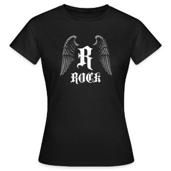 Logo Gothic Rock Ailé - T-shirt Femme - noir - Devant - AI Model Female 172 dark (172cm)