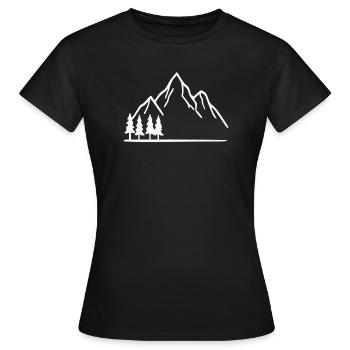 Cadeau d’alpinisme en randonnée en montagne - T-shirt Femme - noir - Devant - AI Model Female 172 dark (172cm)