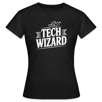 Tech Wizard - Frauen T-Shirt - Schwarz - Vorne - AI Model Female 172 dark (172cm)
