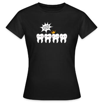 Hygiéniste dentaire Dentiste dentaire - T-shirt Femme - noir - Devant - AI Model Female 172 dark (172cm)