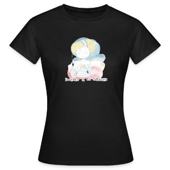 Häkeln ist meine Therapie - Frauen T-Shirt - Schwarz - Vorne - AI Model Female 172 dark (172cm)