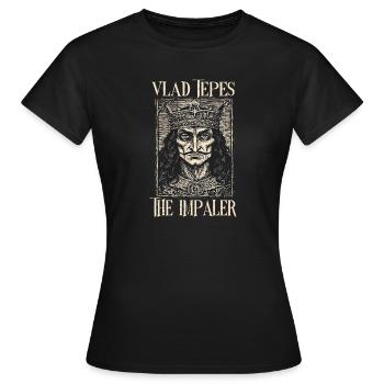 Vlad Tepes: Der Impaler Gothic - Frauen T-Shirt - Schwarz - Vorne - AI Model Female 172 dark (172cm)
