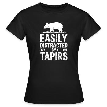 Dictons de tapir Tapir Drôle de cadeau de tapir - T-shirt Femme - noir - Devant - AI Model Female 172 dark (172cm)