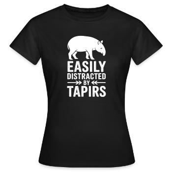 Dictons de tapir Tapir Drôle de cadeau de tapir - T-shirt Femme - noir - Devant - AI Model Female 172 dark (172cm)