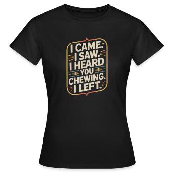 Bruits de mastication bruits de mastication bruits de claquement mastication mâchonnement - T-shirt Femme - noir - Devant - AI Model Female 172 dark (172cm)