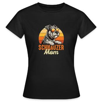 Schnauzer-Mama Miniatur-Standard-Riesenstolz - Frauen T-Shirt - Schwarz - Vorne - AI Model Female 172 dark (172cm)