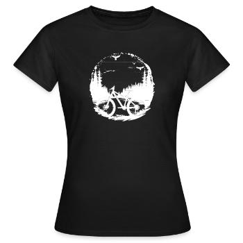Illustration de VTT - T-shirt Femme - noir - Devant - AI Model Female 172 dark (172cm)