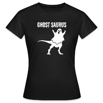 Funny Halloween Ghost Saurus Funny Ghost Dino - Frauen T-Shirt - Schwarz - Vorne - AI Model Female 172 dark (172cm)