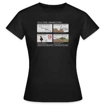 Field Guide: Wilderness Waste Sanitation - Frauen T-Shirt - Schwarz - Vorne - AI Model Female 172 dark (172cm)