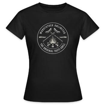 Emblème original de la grille tactique - T-shirt Femme - noir - Devant - AI Model Female 172 dark (172cm)
