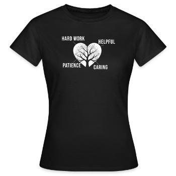 Quota de travailleurs sociaux Travail social de travailleurs acharnés - T-shirt Femme - noir - Devant - AI Model Female 172 dark (172cm)