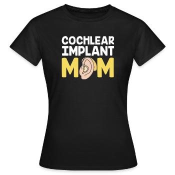 Langue des signes sourd sourd - T-shirt Femme - noir - Devant - AI Model Female 172 dark (172cm)