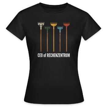 Rechenzentrum Gärtner Garten Gartenarbeit - Frauen T-Shirt - Schwarz - Vorne - AI Model Female 172 dark (172cm)