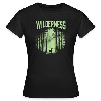 Wandern – Outdoor-Abenteuer – Wildnis - Frauen T-Shirt - Schwarz - Vorne - AI Model Female 172 dark (172cm)