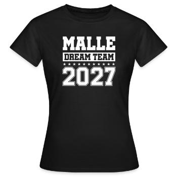 Malle Dream Team 2027 - Frauen T-Shirt - Schwarz - Vorne - AI Model Female 172 dark (172cm)