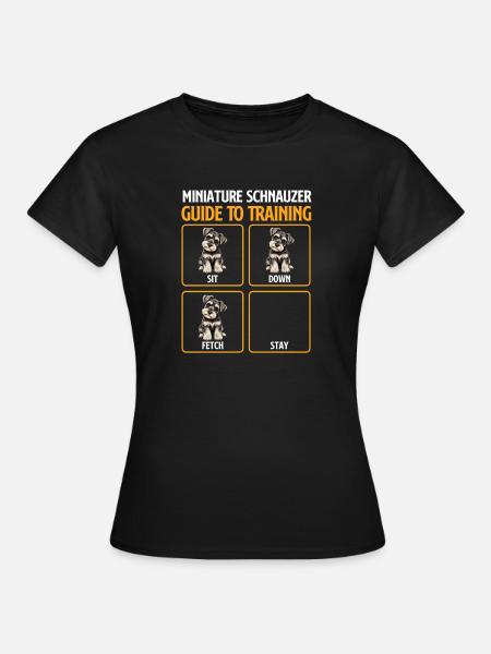 Zwergschnauzer-Trainingsleitfaden Humor - Frauen T-Shirt - Schwarz