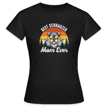 Best Schnauzer Mom Ever Proud Dog Parent - Women's T-Shirt - black - Front - AI Model Female 172 dark (172cm)
