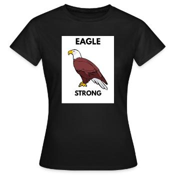 Eagle Strong Grafikthema - Frauen T-Shirt - Schwarz - Vorne - AI Model Female 172 dark (172cm)