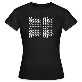 Motivation Shirt – Time Flies - Frauen T-Shirt - Schwarz - Vorne - AI Model Female 172 dark (172cm)