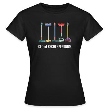 Leiter vom Rechenzentrum Gärtner EDV IT - Frauen T-Shirt - Schwarz - Vorne - AI Model Female 172 dark (172cm)
