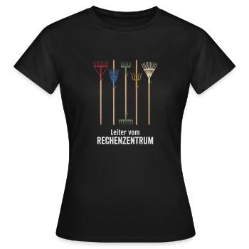 Leiter vom Rechenzentrum witzige Büro Sprüche - Frauen T-Shirt - Schwarz - Vorne - AI Model Female 172 dark (172cm)