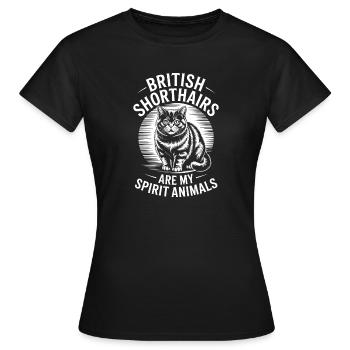 Britisch Kurzhaar Sprüche Lustiges Katze Geschenk  - Frauen T-Shirt - Schwarz - Vorne - AI Model Female 172 dark (172cm)