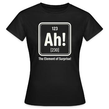 Element der Überraschung Ah! - Frauen T-Shirt - Schwarz - Vorne - AI Model Female 172 dark (172cm)