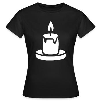 Cadeau de méditation à la bougie - T-shirt Femme - noir - Devant - AI Model Female 172 dark (172cm)