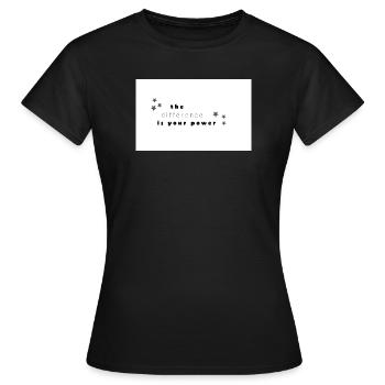 difference - Frauen T-Shirt - Schwarz - Vorne - AI Model Female 172 dark (172cm)